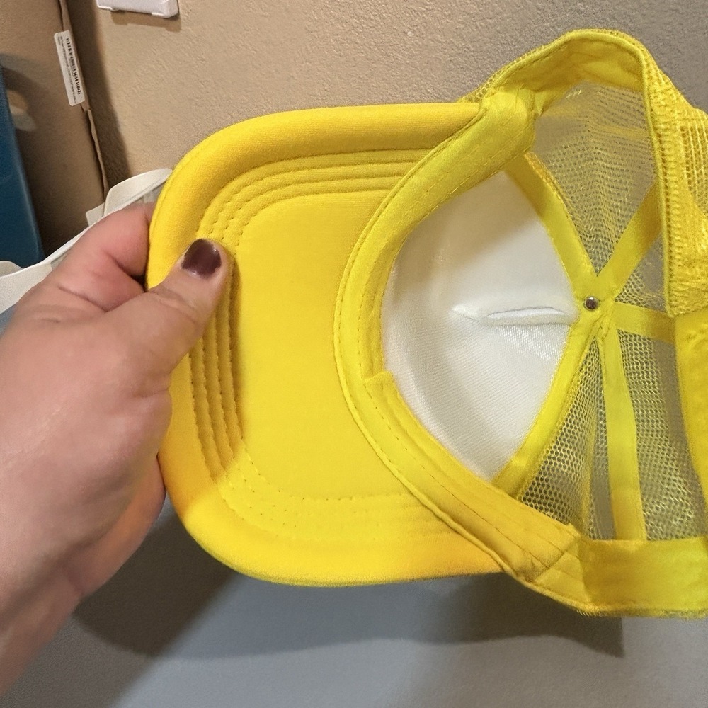 Radio Shack Trucker Hat Yellow Snapback Ball Cap Unisex Nostalgia Store Fun Gift - Picture 4 of 10